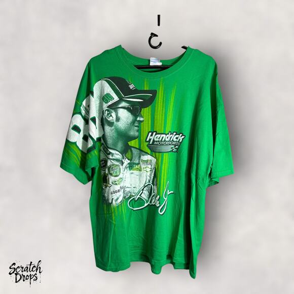 Chase Mens T Shirt Size 2XL Green Cotton Hendrick Motorsports Graphic Tee V05 - Picture 1 of 4